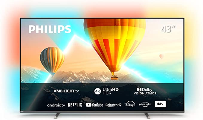 Philips 43PUS8107, Téléviseur 43 Pouces LED Intelligent 4K UHD au meilleur prix