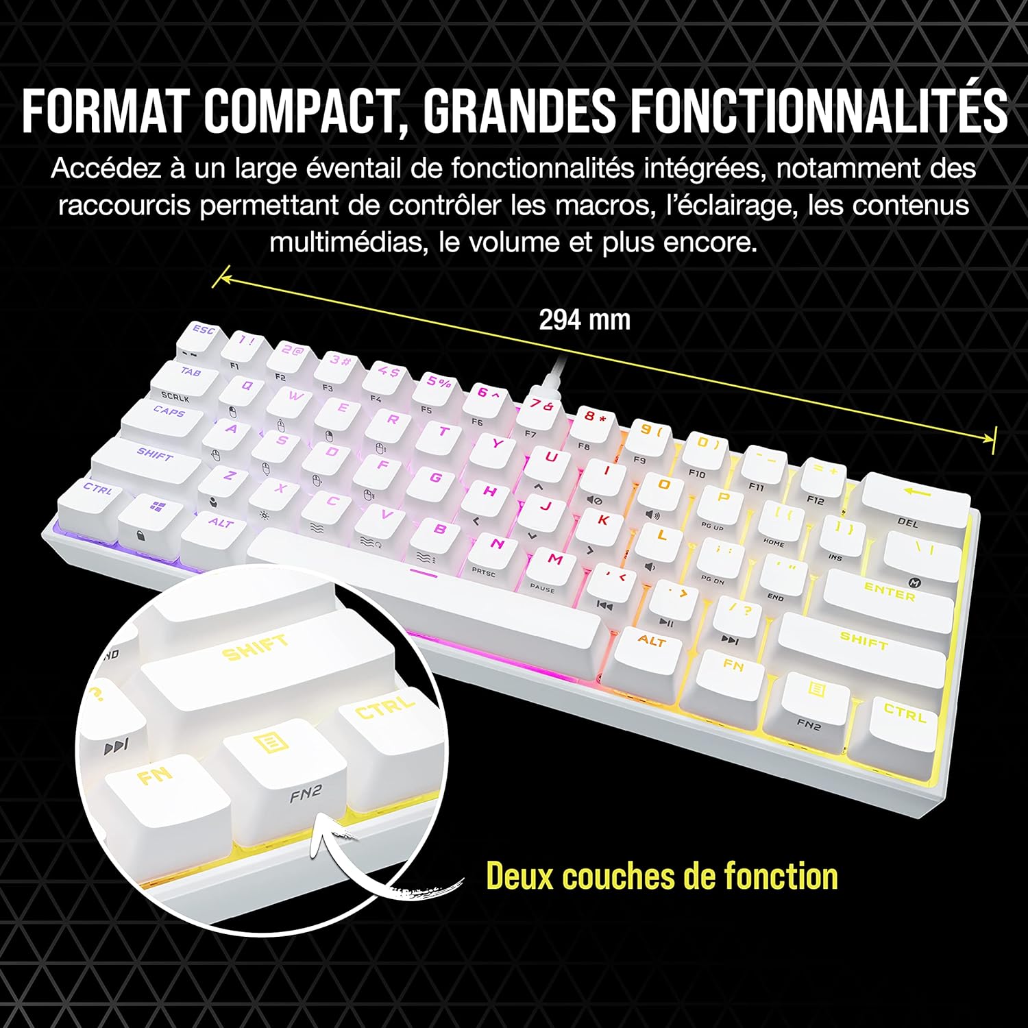 avis et comparatif Corsair K65 RGB MINI