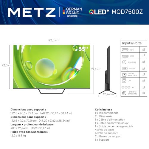 avis et comparatif Metz MQD7500