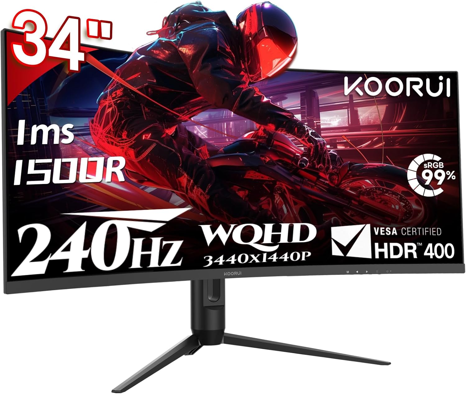 KOORUI 34 pouces WQHD 240Hz