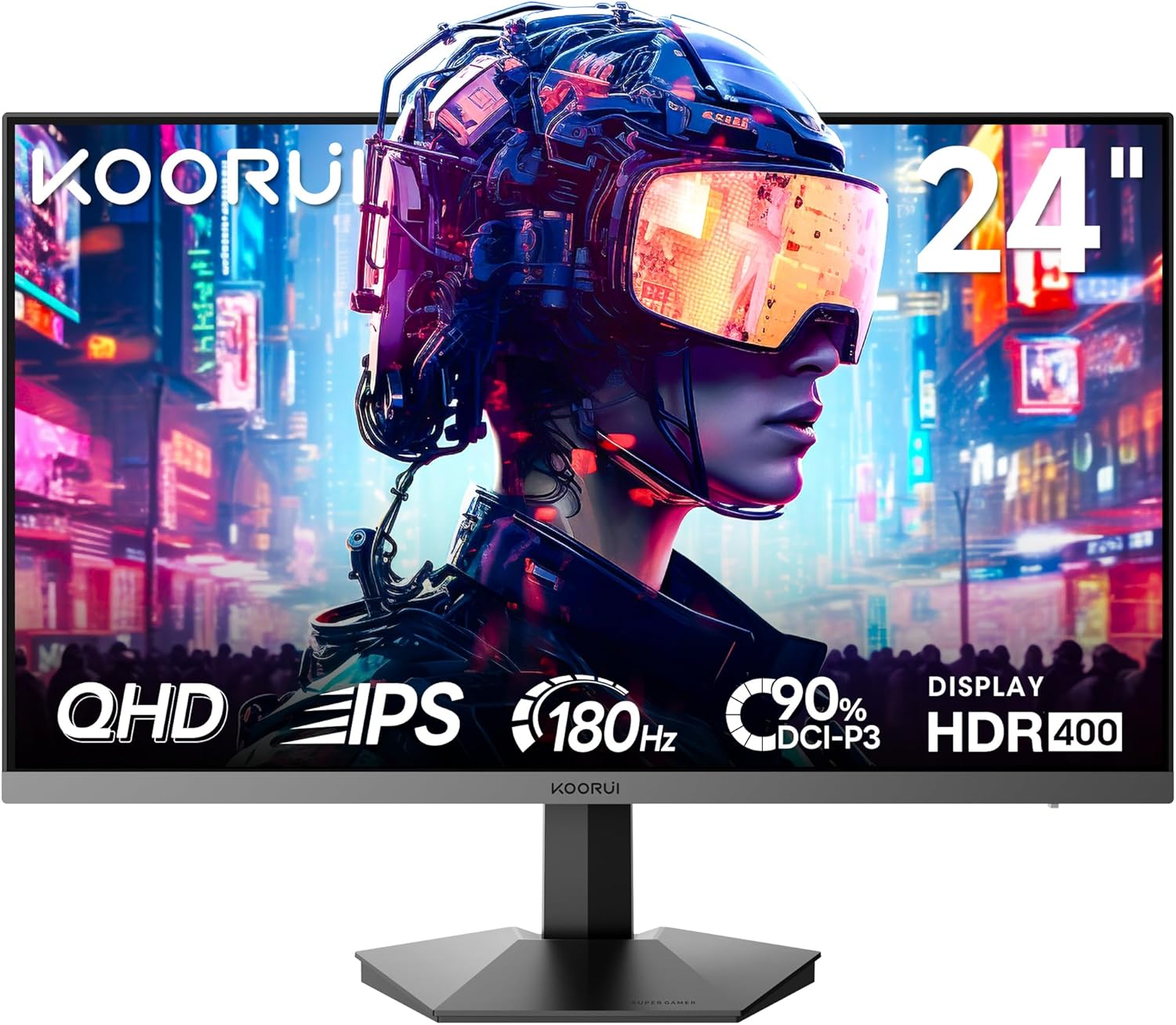KOORUI Ecran PC Gaming 180Hz 24 pouces